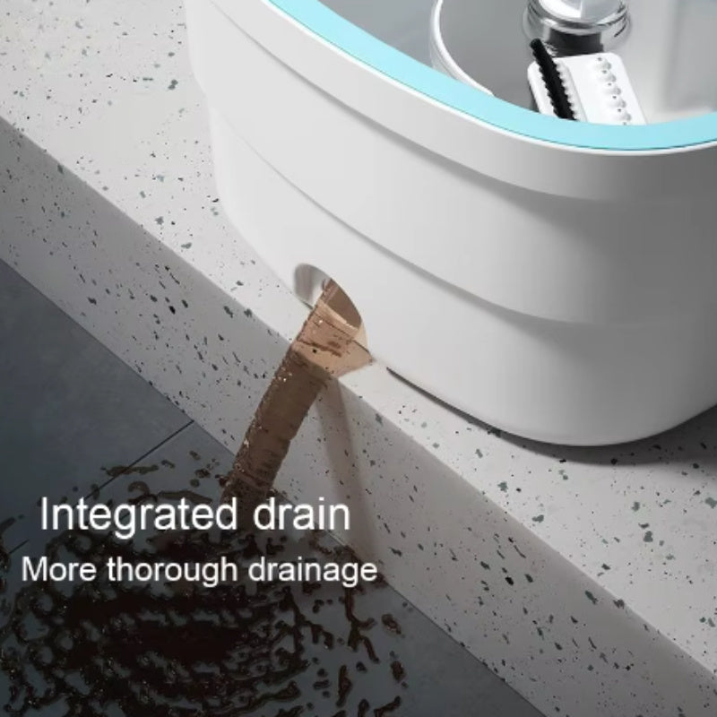 Juego de mopa y cubo con 4 paños para limpieza de suelos húmeda y seca