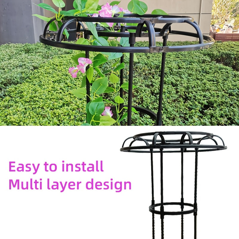 Qora metall qo‘ziqorin gullari tokchasining ko‘tariladigan uzumzorlar uchun bog‘ni qo‘llab-quvvatlash ramkasi