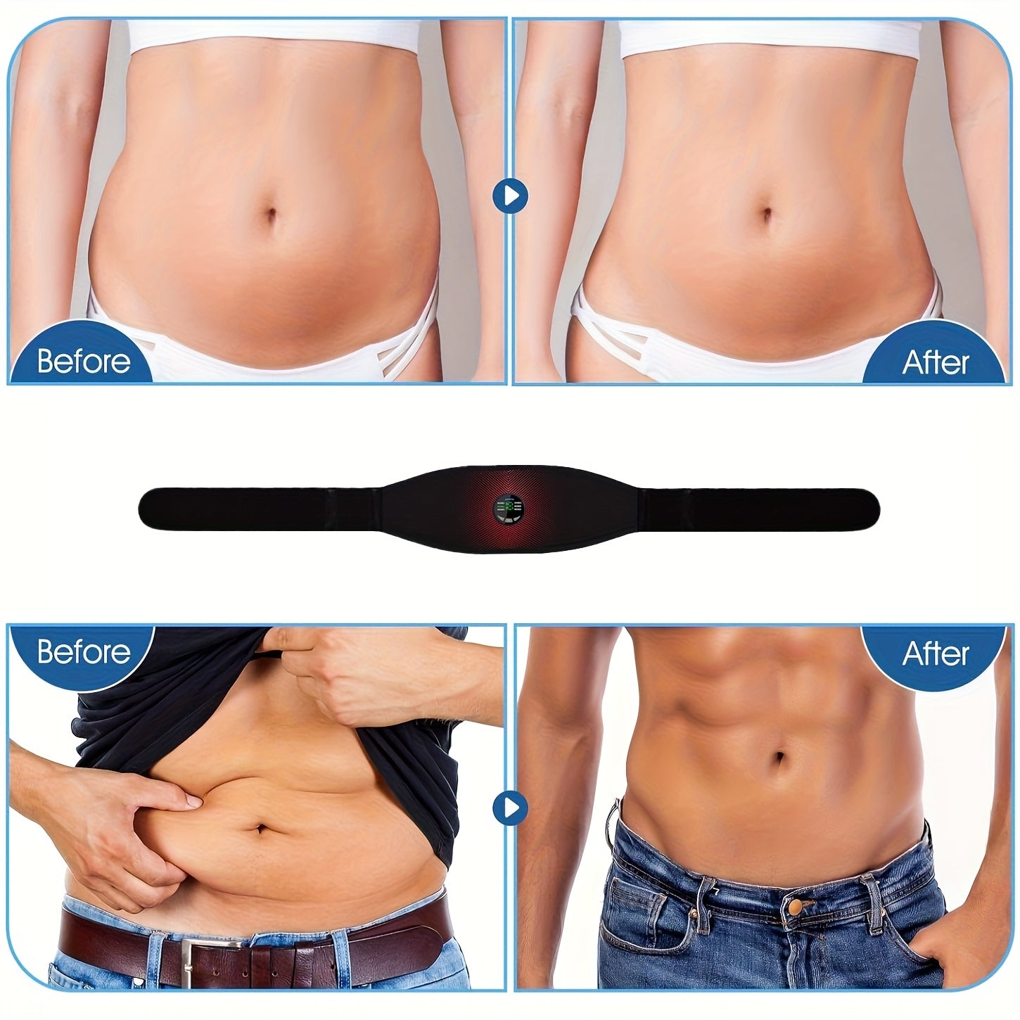 WOFLEND EMS TENS Massager va Qorin Mushaklarini O'rgatuvchi - bu 6 rejim va 18 intensivlikka ega bo'lgan portativ, zaryadlanadigan butun tanani mashq qilish kamaridir. Erkaklar va ayollar uchun uy sport zalida foydalanish uchun mos.