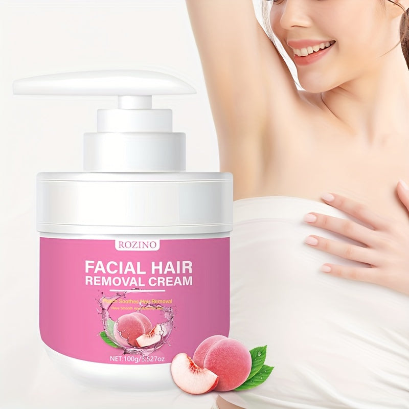 унисекс-крем для удаления волос с ароматом персика 100г мягкий безболезненный быстро действующий