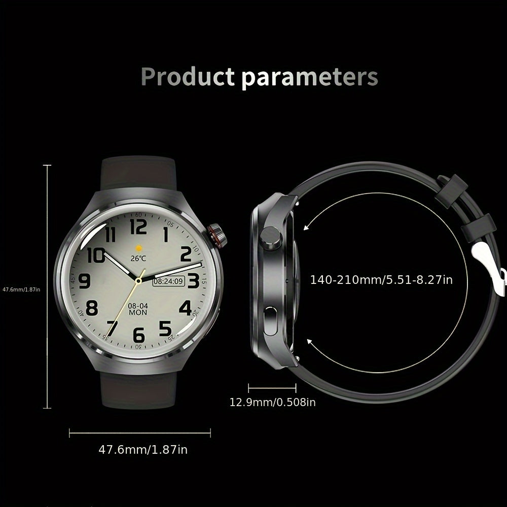 Men's Smart Watch 4 PRO 1.53-Inch AMOLED Display Wireless Call Multi Sport