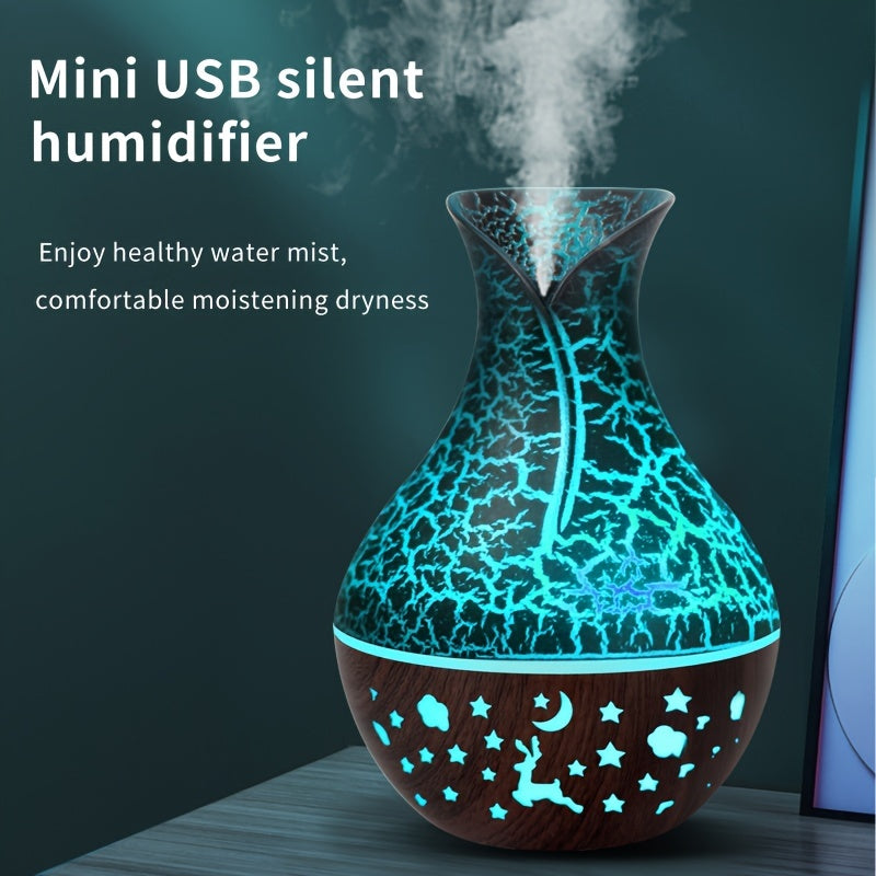 150ml shisha shaklidagi havo namlagich, LED chiroq va kechqurun chirog'i bilan, USB bilan quvvatlanadi