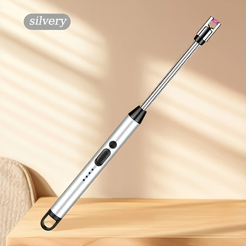 Rechargeable USB Arc Lighter Black Windproof Outdoor Indoor Candle Cooking