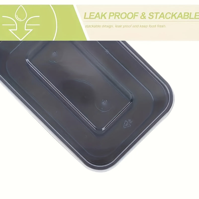 Pack of 10/30/50 BPA-Free Plastic Meal Prep Containers 500ml Leakproof Food Storage