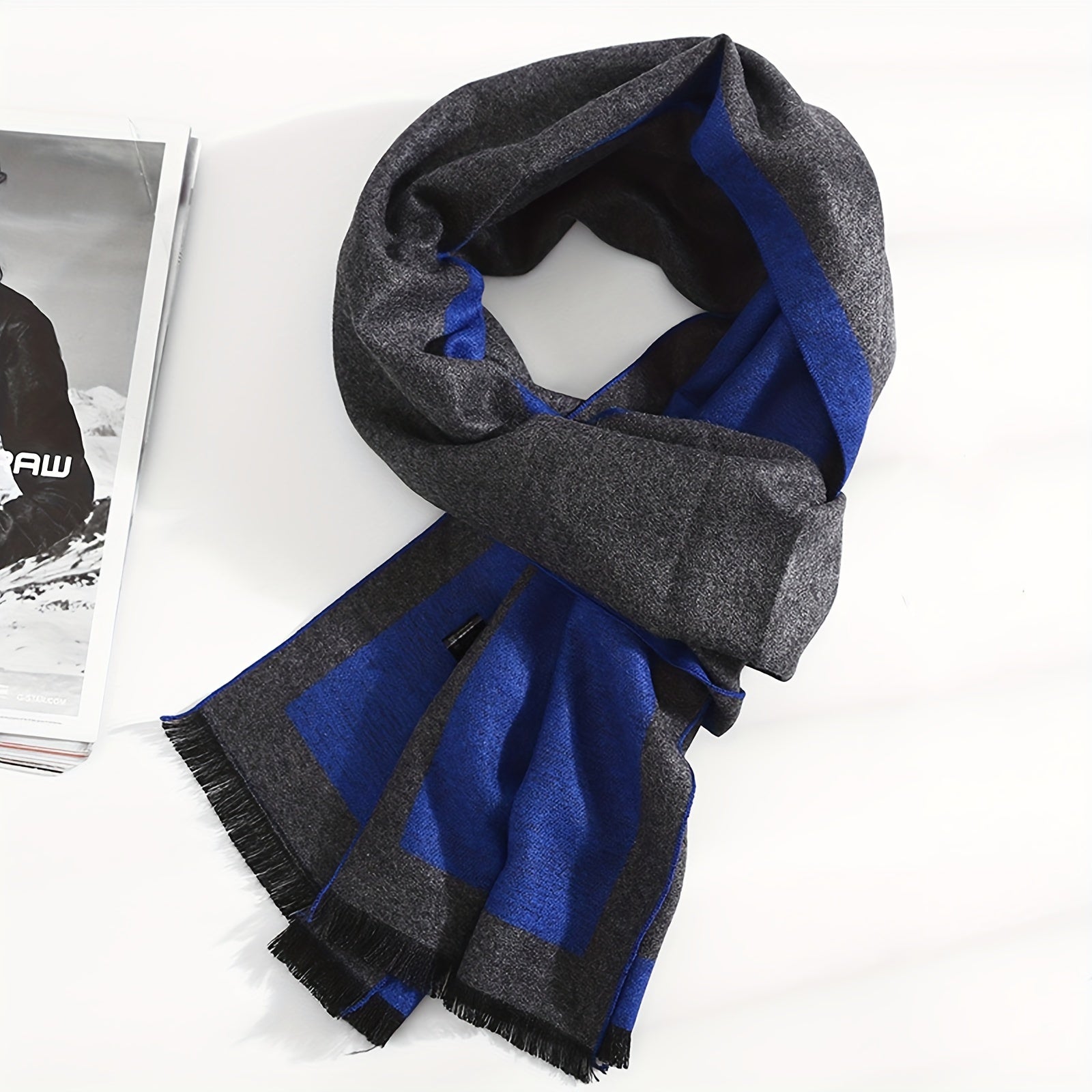 Men's Stylish Scarf 180x30cm Winter Travel Essential Gift