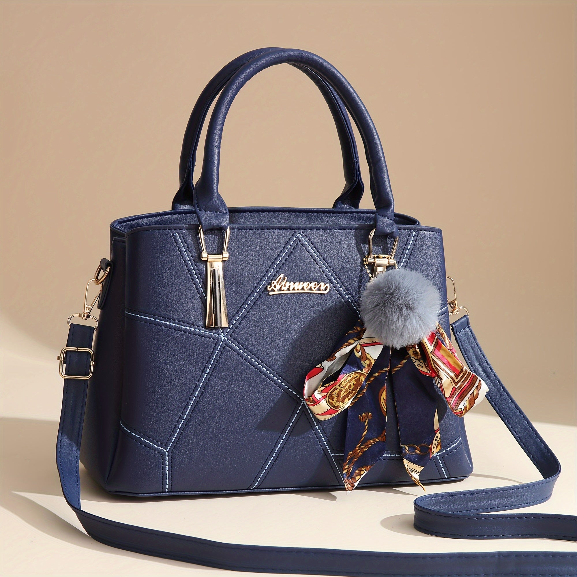 Elegant PU Crossbody Bag for Women with Adjustable Strap and Zipper Closure