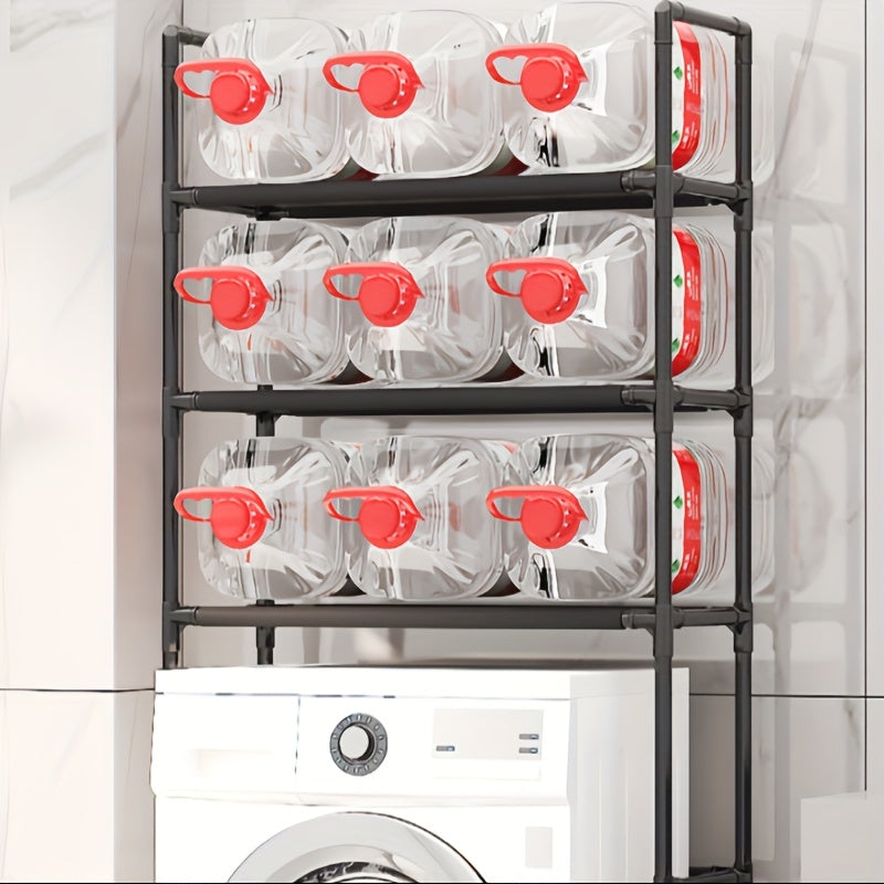 Stainless Steel Storage Rack 3-Tier Waterproof Easy to Clean for Bathroom Laundry Balcony