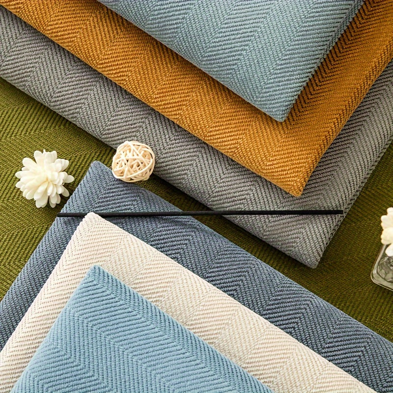 Зеленая накидка на диван из шенилла с узором «елочка», противоскользящая, подходит для домашних животных, подходит для 1-4 человек, моется в машине