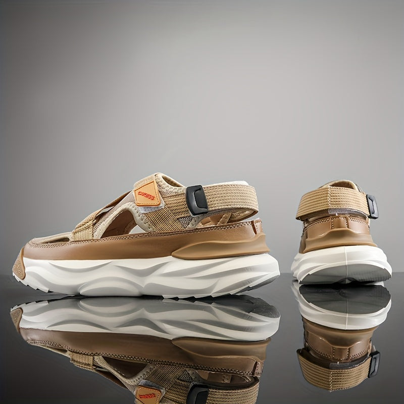 Men's Outdoor Sandals with Thick Sole Non-Slip Grip Casual Hiking Shoes