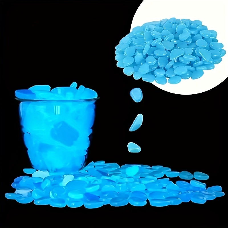 Glow-in-the-Dark Aquarium Stones for Fish Tanks and Gardens 200 Pieces