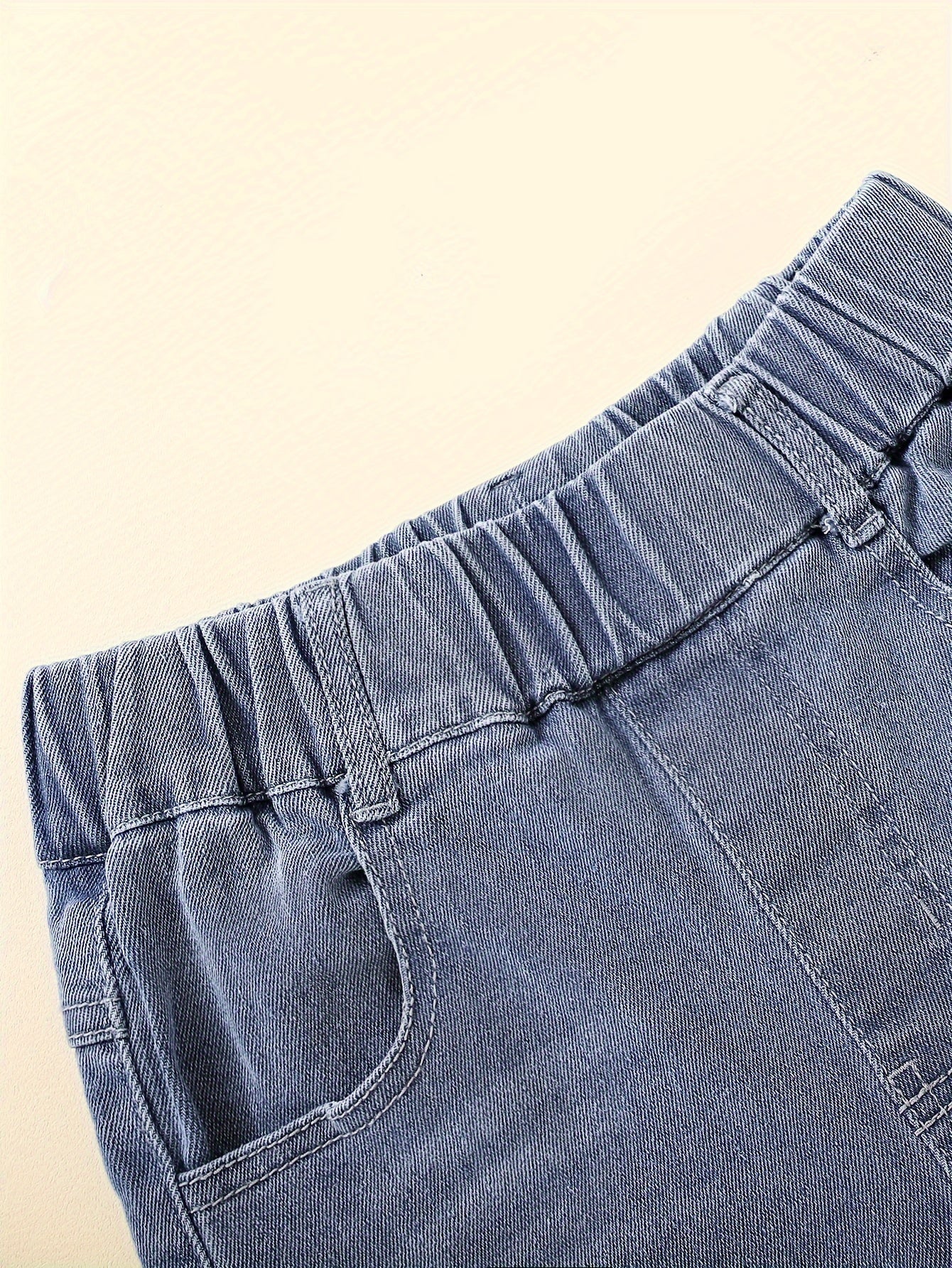 Boys Baggy Jeans with Pockets Cotton Blend Elastic Waist Casual Streetwear for Kids