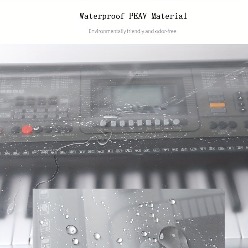 Funda transparente para piano de 61/88 teclas, a prueba de humedad, lavable y duradera