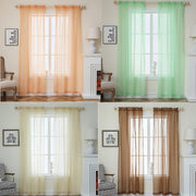 Sheer Curtain Panels with Rod Pocket for Bedroom Living Room Office Kitchen