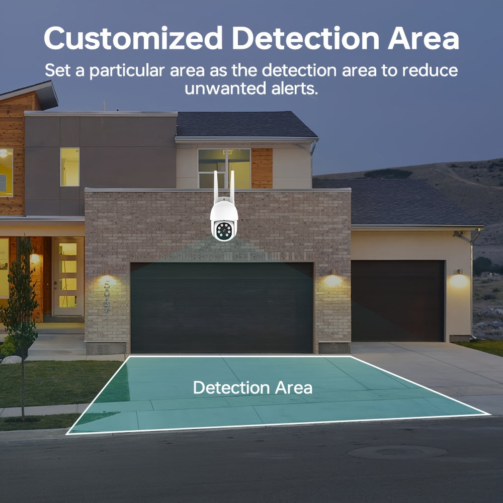 Wireless Outdoor Security Camera 360° View Motion Detection Two-Way Audio Night Vision