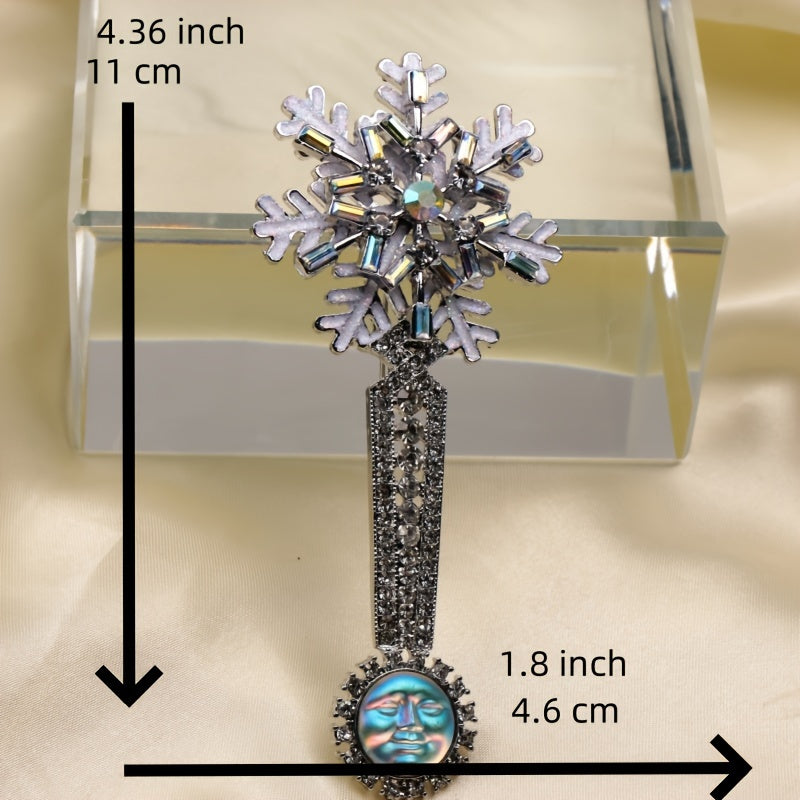 Vintage Snowflake Brooch erkaklar va ayollar uchun Kristal Dazzle Festival zargarlik buyumlari