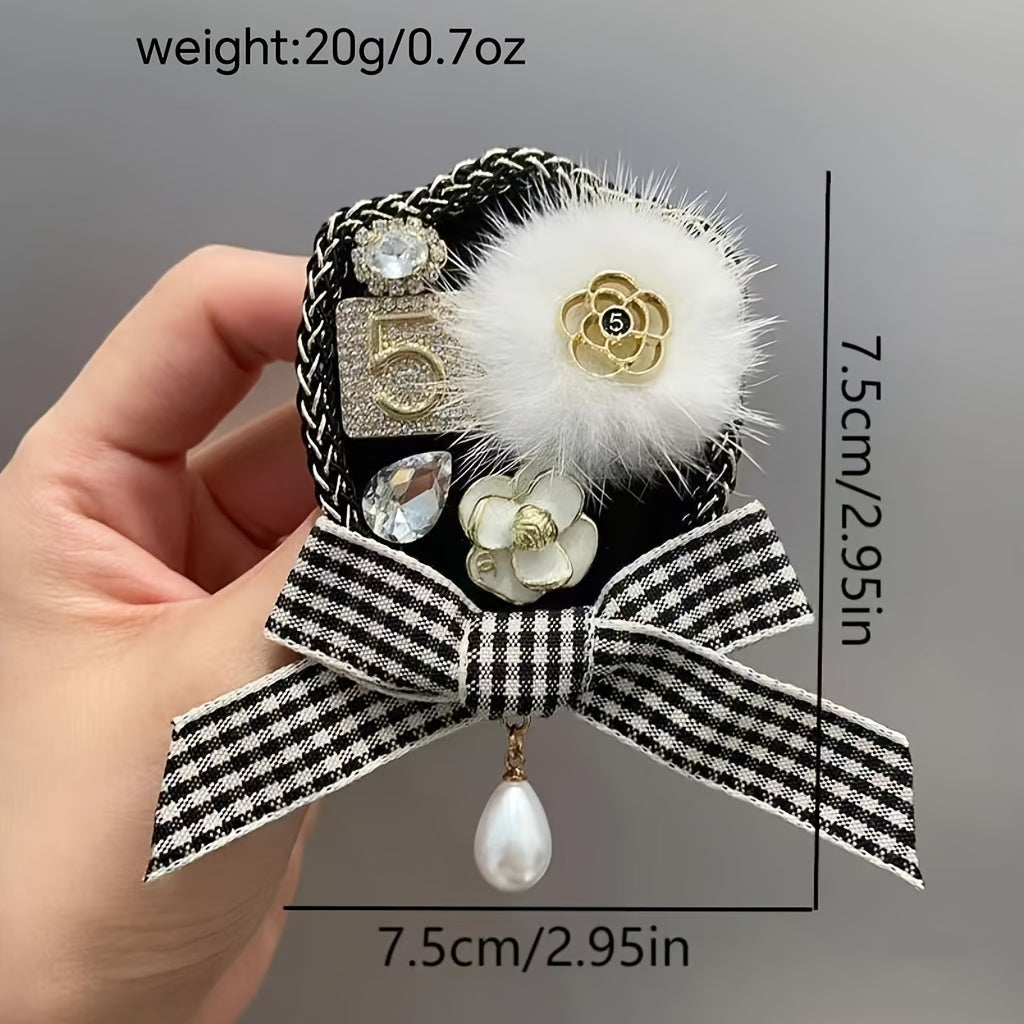 Vintage Baroque Pearl Bow Brooch for Dresses and Accessories