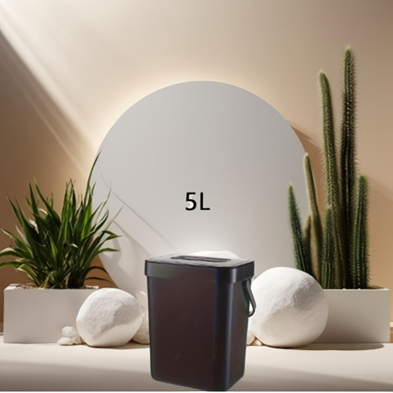 3L/5L Under Sink Trash Can with Lid Leak-Proof Plastic Bin for Kitchen Bathroom Bedroom