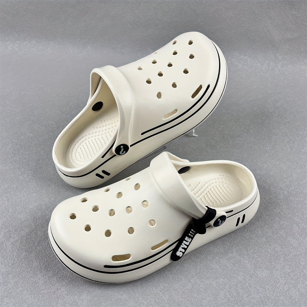 Women's Hollow Out Clogs Lightweight Breathable Solid Color Sandals