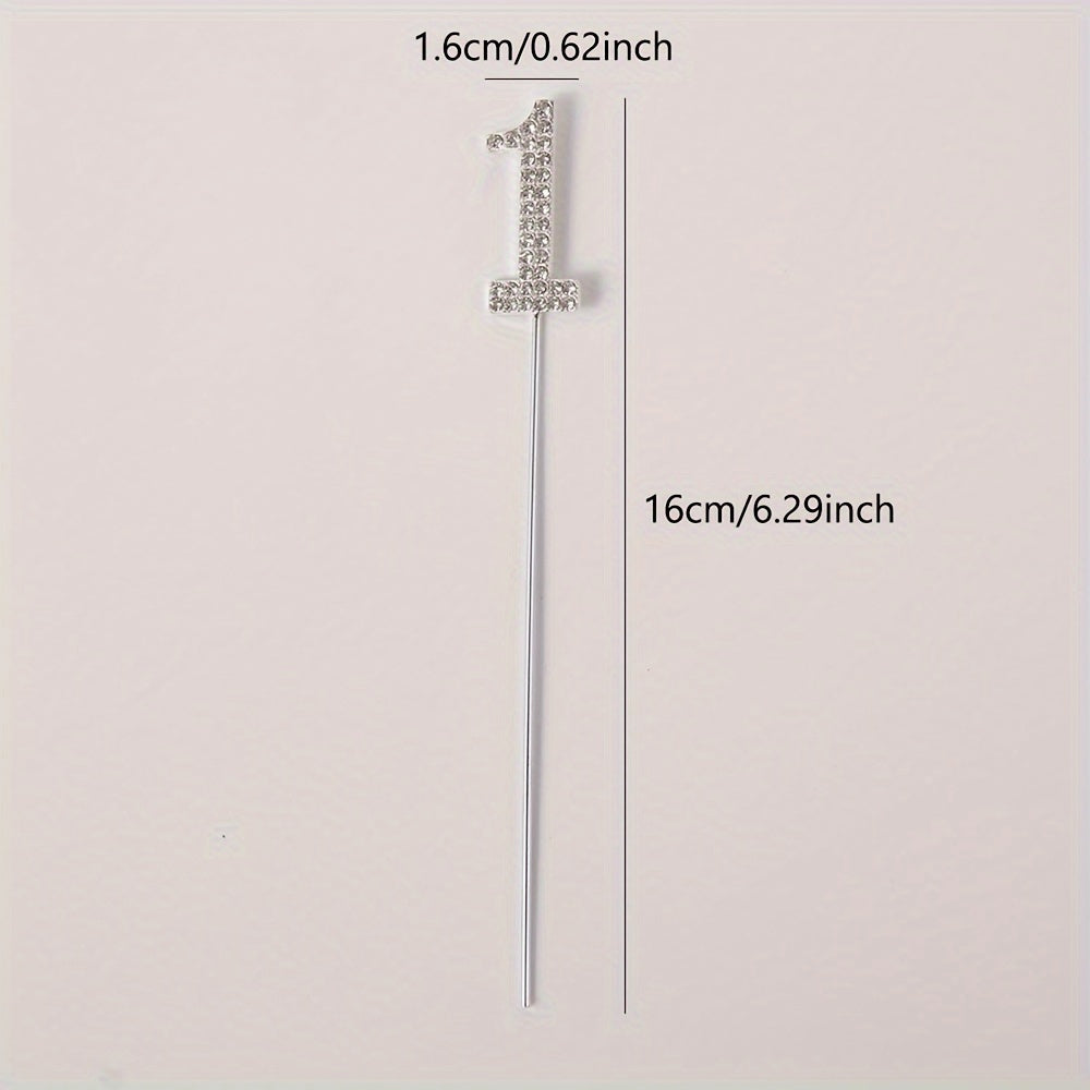 Gold or Silver Rhinestone Cake Topper for Birthdays Weddings and Showers