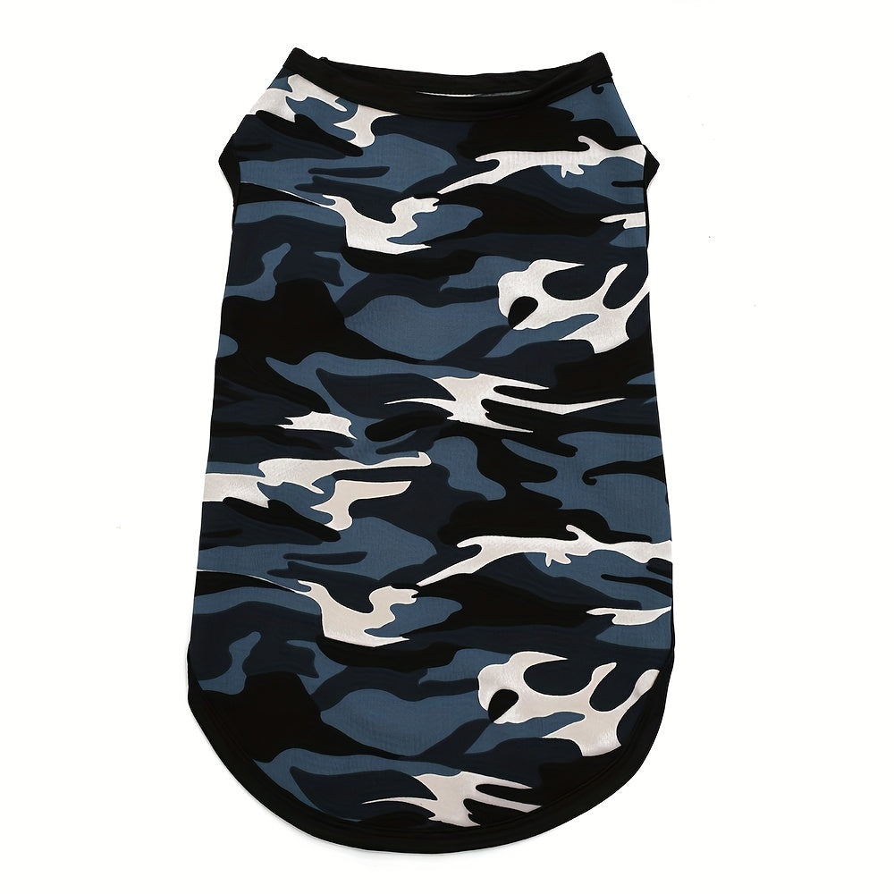 Camouflage Print Dog Vest for Small and Medium Pets Pullover Polyester