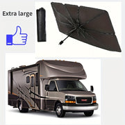 Universal Extra Large Titanium Silver Car Sunshade Windshield Sun Umbrella