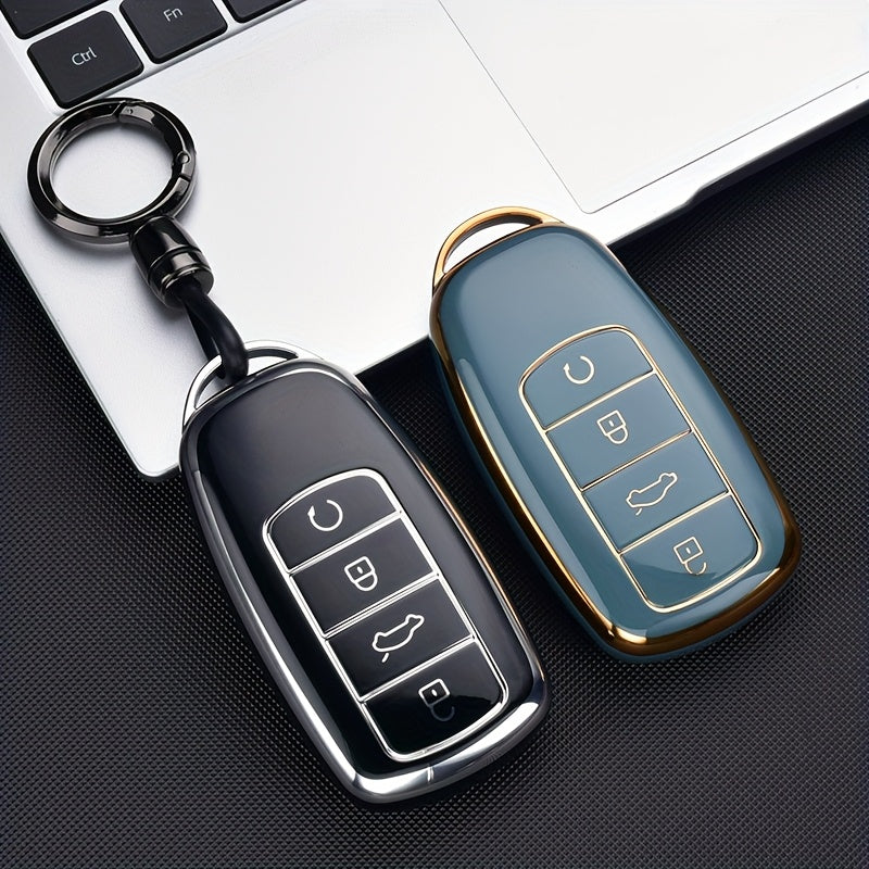 Unisex Black TPU Car Key Cover Protective Case for Remote Control
