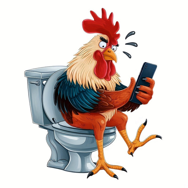 Rooster Wall Stickers for Home Decoration Water Tank Toilet Seat Water Tank Decor
