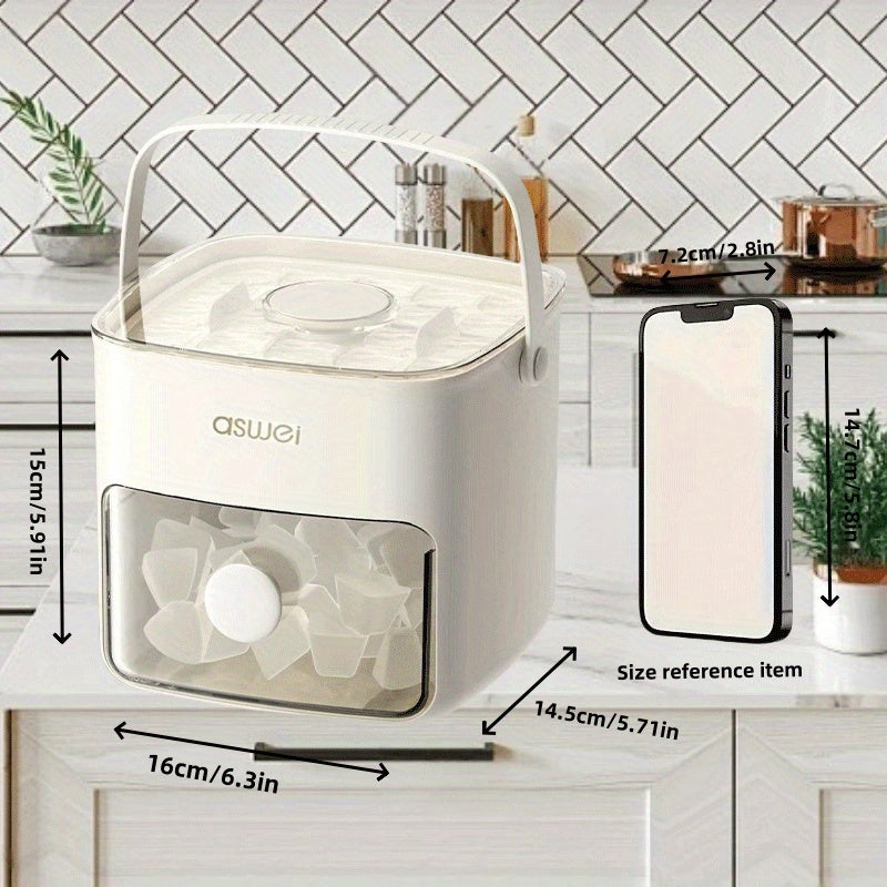 Compact 48-Count Ice Maker Double Layer Food Grade Space-Saving for Home Office Outdoor