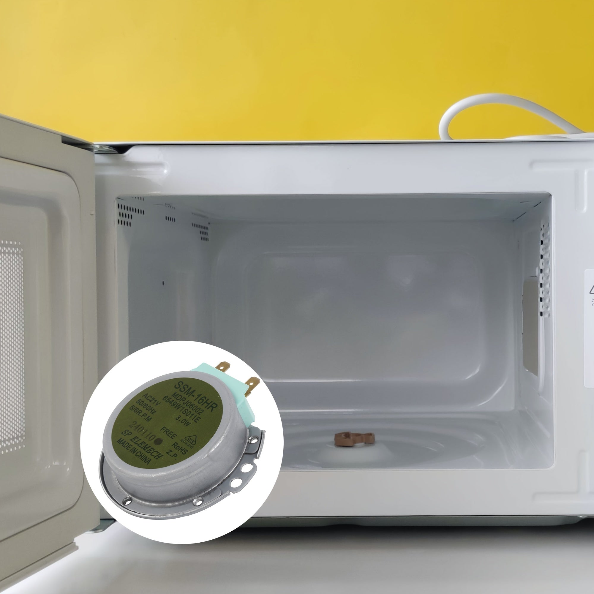 Yuqori samarali mikroto'lqinli pechka aylanuvchi motor, Model 6549W1S017A - Pishirish uchun mustahkam va samarali, keng turdagi mikroto'lqinli modellari bilan mos keladi.