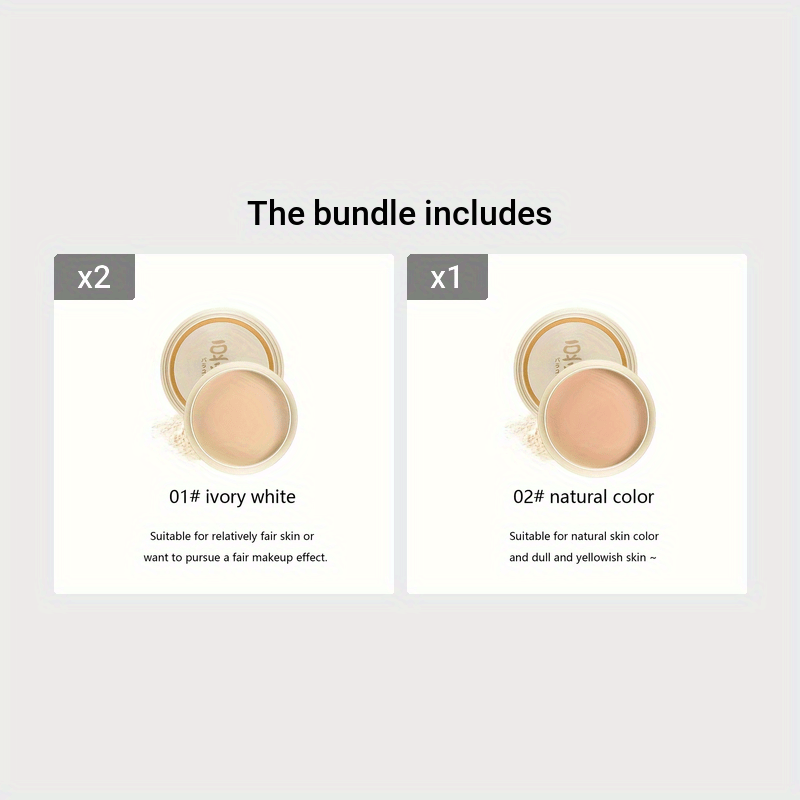 Polvo de acabado translúcido en compacto para ocultar contornear a prueba de agua control de grasa