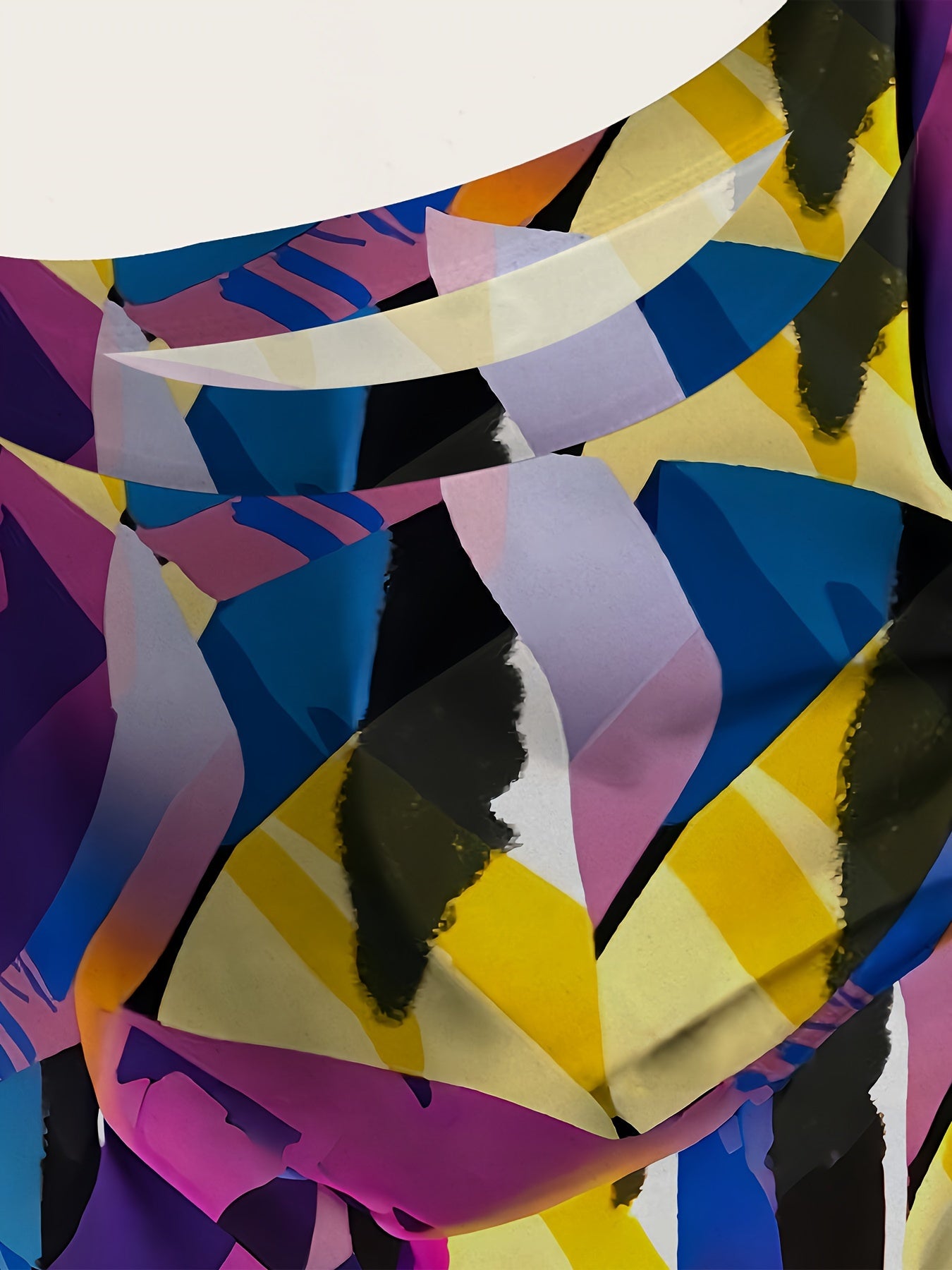 Women's Plus Size Geo Print Lounge Set Short Sleeve Crew Neck Top and Shorts Pajama