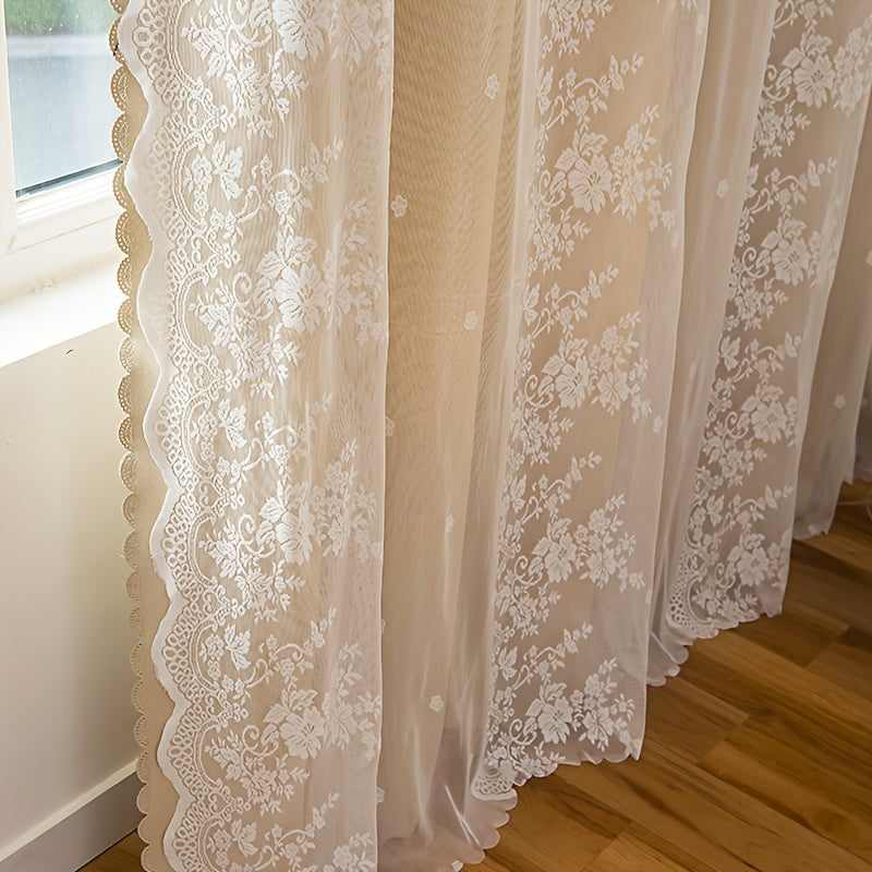 Blackout Curtains with Hooks for Bedroom Insulated Window Panels Sheer Embroidery Black