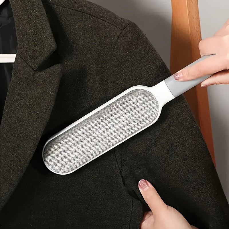 1 dona Spring Pet Hair Removal Brush - Ikki tomonlama statik yopishqoq lint olib tashlovchi, qo'lda ishlash, elektr energiyasi talab qilinmaydi - Pashsha bayrami hayvonlari, uy tozalash yordamchisi uchun ideal, oson tozalanadi