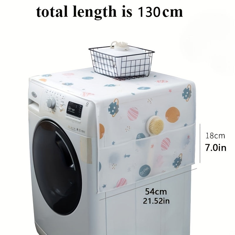 Cubierta impermeable multifuncional con bolsillos de almacenamiento para nevera, lavadora y mesa