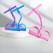 Lightweight Resistance Band for Full Body Workouts Pink Purple Blue EVA Stackable