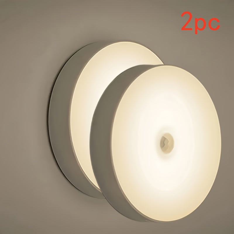 Smart Motion Sensor LED Night Lights USB Rechargeable for Bedroom Stairs Dorm