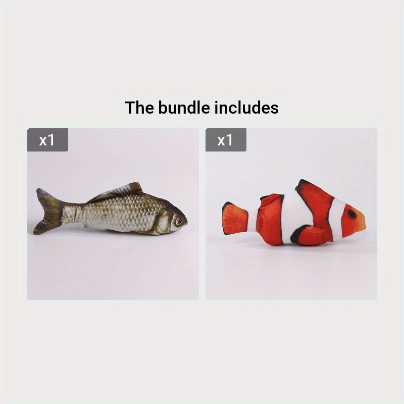 Cute Fish Plush Cat and Dog Teaser Toy for Interactive Play