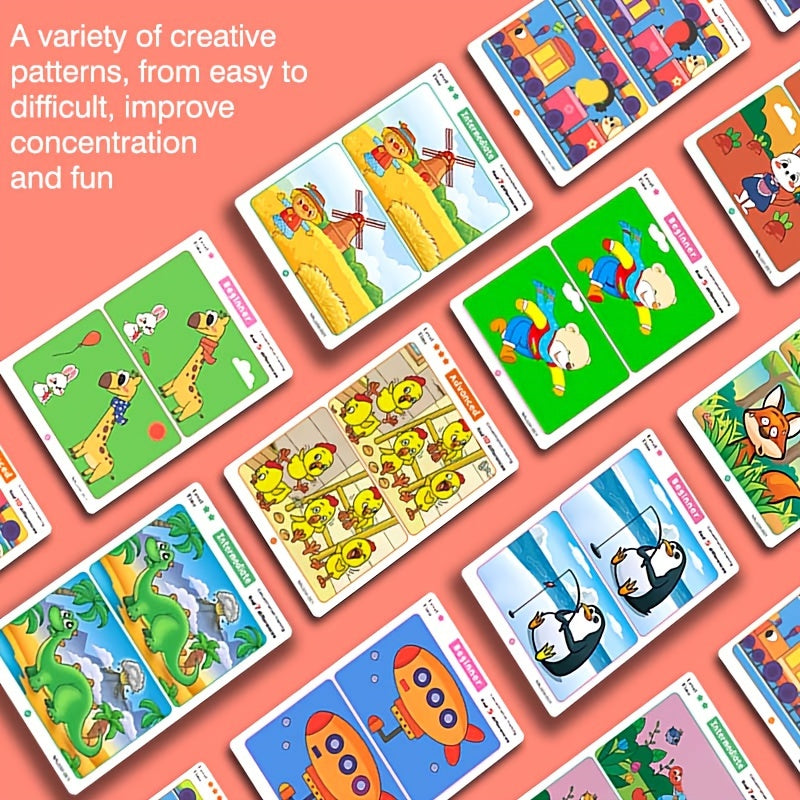 Kids Concentration Puzzle Game with Erasable Picture Cards