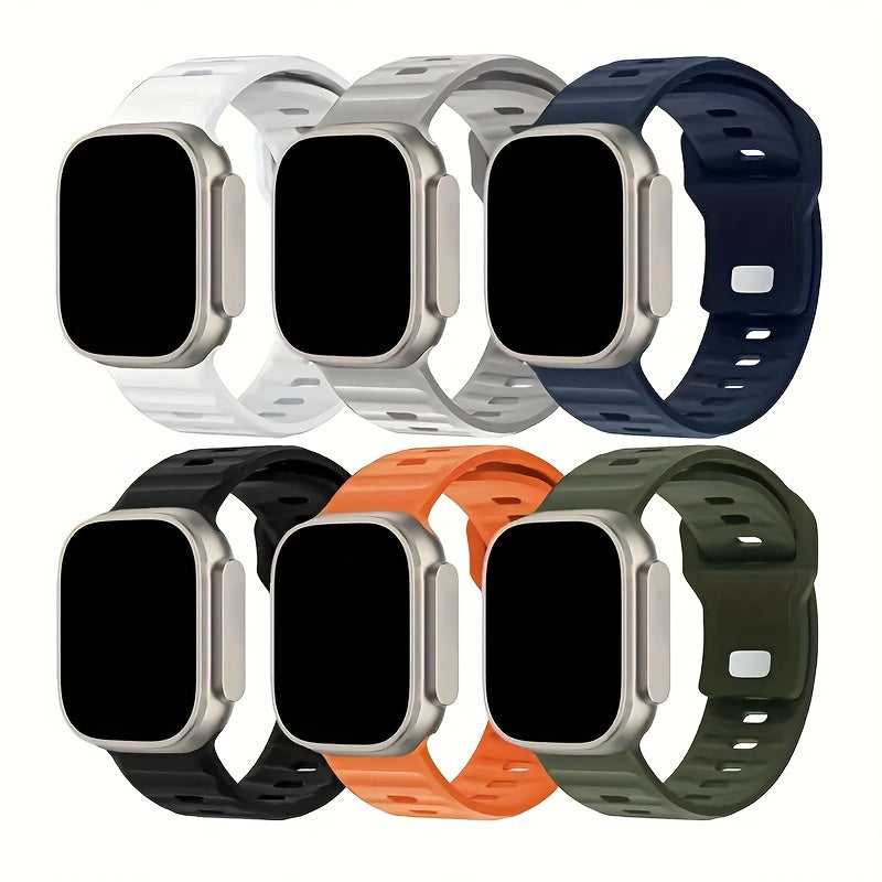 Silicone Sport Bands for Apple Watch Compatible with Series 38mm 40mm 41mm 42mm 44mm 45mm 49mm