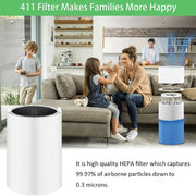 Filtro de purificador de aire Blue Pure 411 con H13 True HEPA y carbón activado