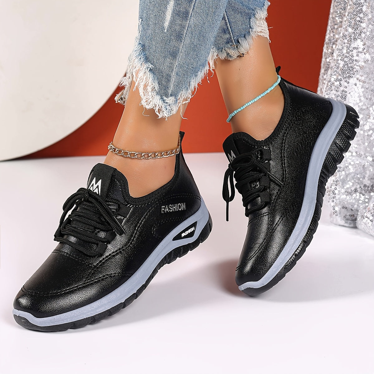 Women's Lightweight Casual Slip-On Sneakers for Middle-Aged and Elderly Comfortable Soft Sole