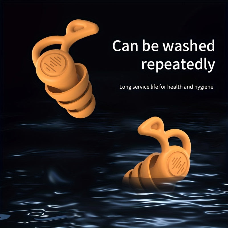 Reusable Silicone Earplugs for Sleeping Noise Cancelling Swimming Comfort