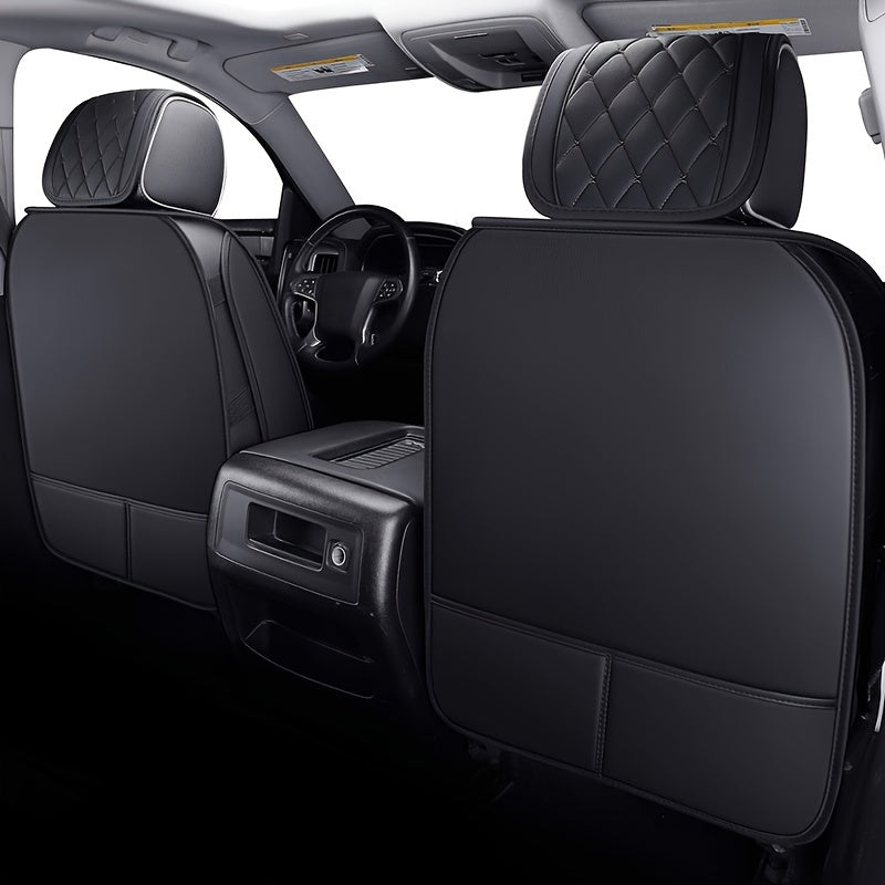 Custom Fit Waterproof Faux Leather Seat Cover Full Set for Crew Cab Pickup