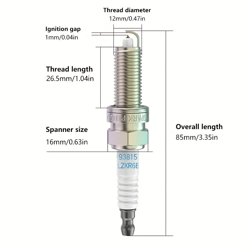 4 Pack Iridium Spark Plugs for Kia and Modern Vehicles