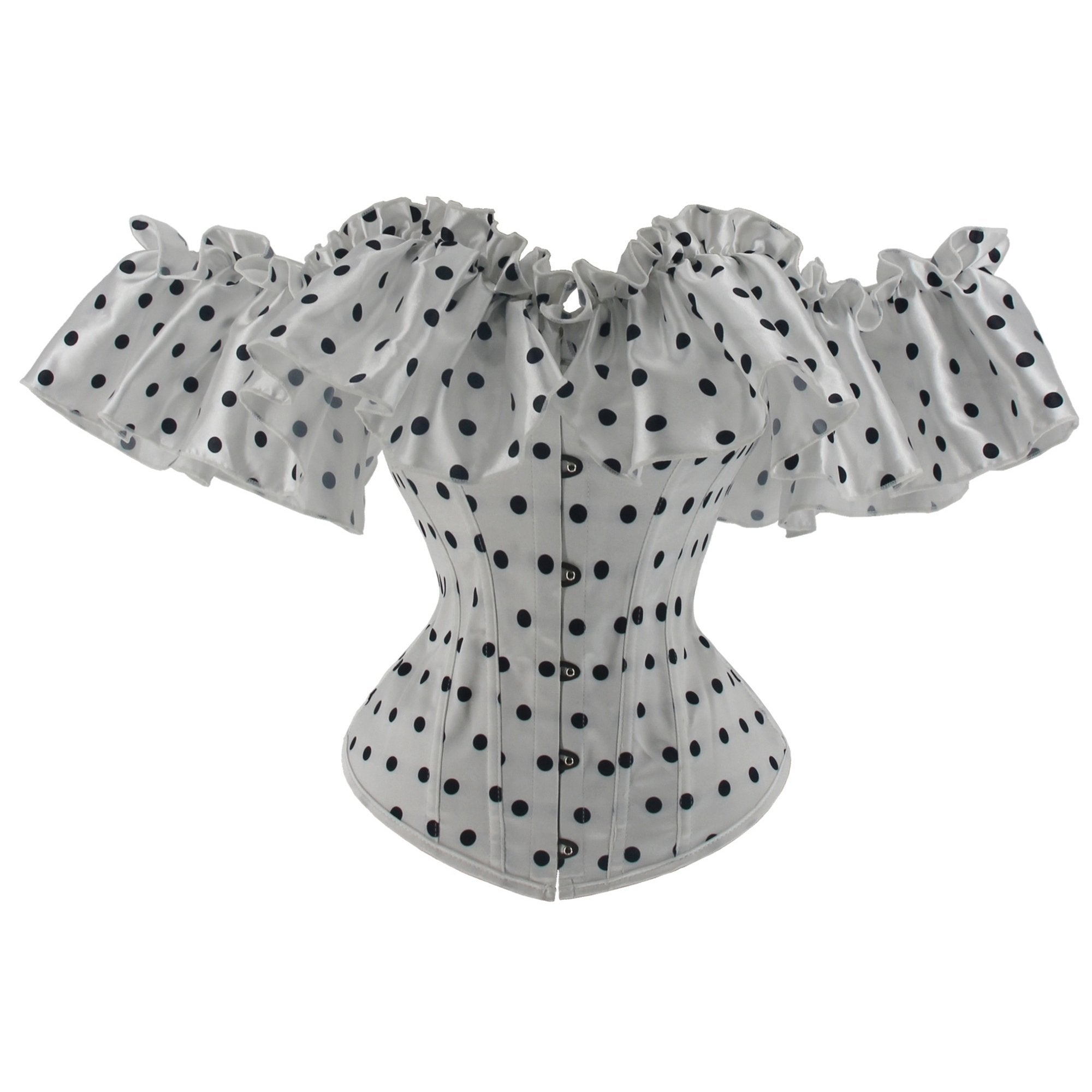 Ayollar uchun ichki kiyim va shakl beruvchi kiyimlar uchun dantelli bustier dizayni bilan flounce yengli korset bluzkalar.