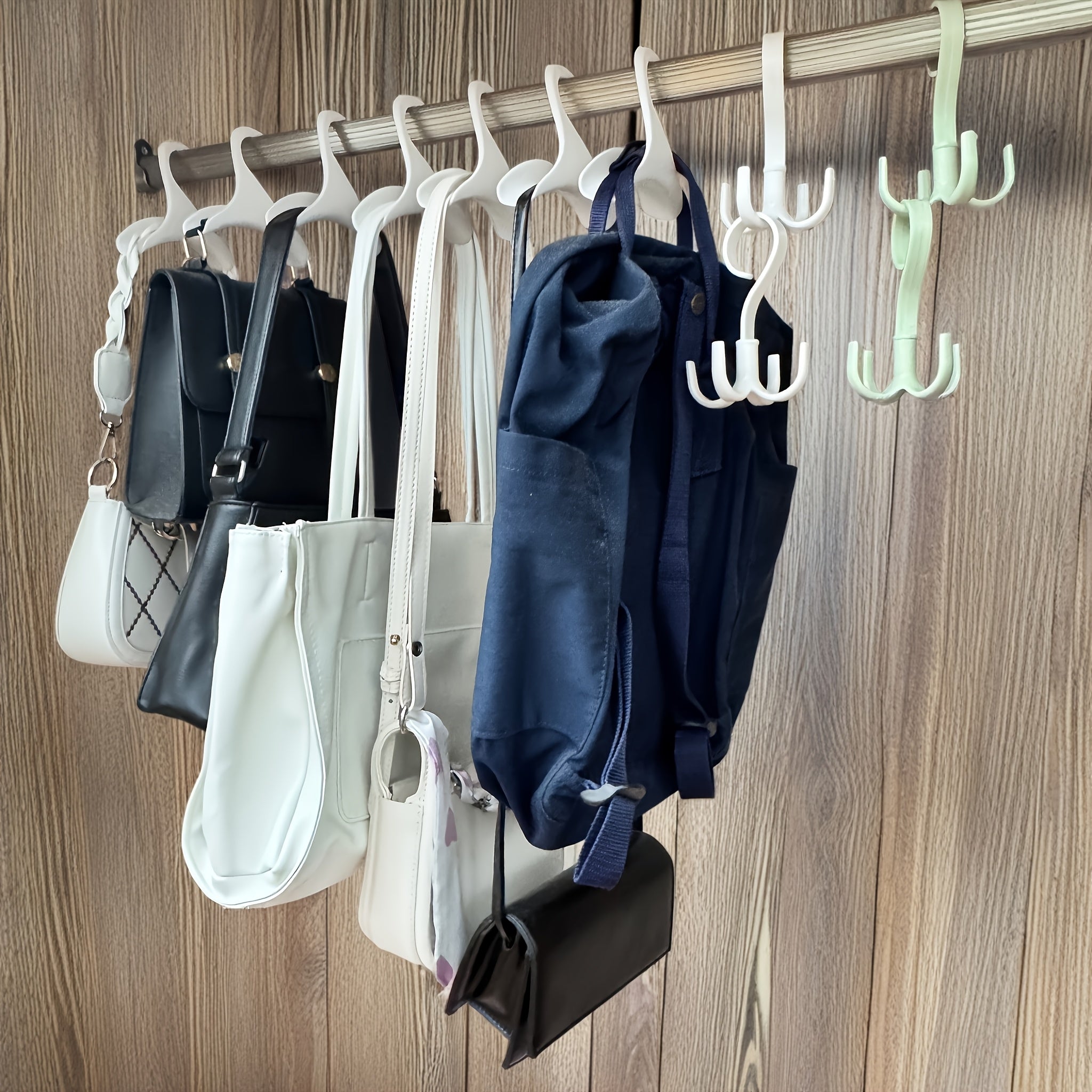 Multifunctional Wardrobe Set with 14 Widened Hooks for Clothes and Bags