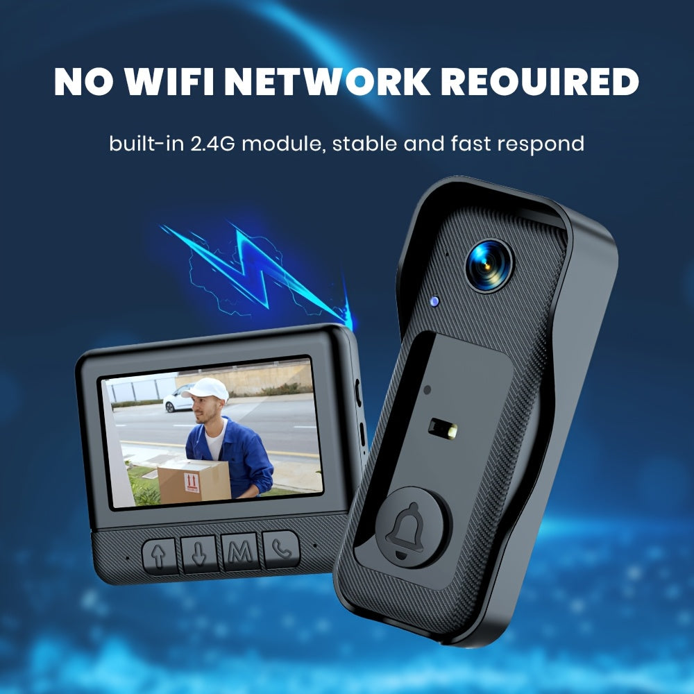 Sleek qora dizayni, HD tungi ko'rinish, ikki tomonlama audio, foto va video yozib olish, sensorli ekran va ilova orqali boshqarish, ovoz o'zgartirish funksiyasi va osonlik bilan ta'minlangan simsiz eshik qo'ng'irog'i kameras.