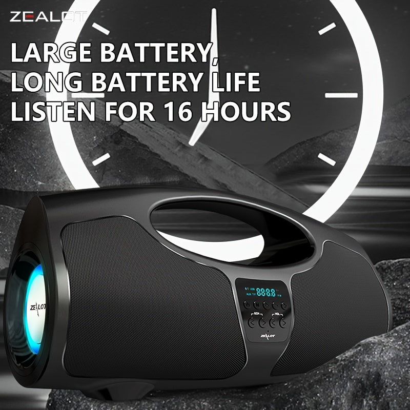 ZEALOT P1 40W Simsiz Dinamik, Mikrofon bilan, 7.2 Atrof-muhit Ovozi, Hi-Fi Yo'qotishsiz Ovoz, 16 Soat Ovoz Berish Vaqti, Ikki Stereo Stol Dinamik, Bass Kuchaytirish, Tugma Boshqaruvi, USB Type-C