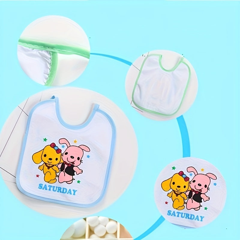 Baby Bibs Set 7 Pieces Waterproof Non-Weighted Bibs for Babies and Newborns