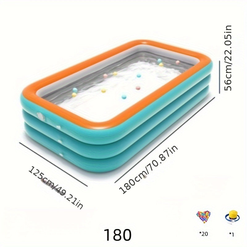 Inflatable Pool for Summer Water Play Circular PVC Yard Pool with 301L-400L Capacity